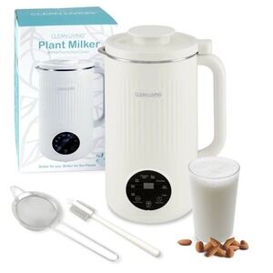 Nut Milker Clean Living 1qt. Plant Milker, 8-in-1, clean, Boils, Smoothie NEW